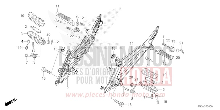 MARCHE de NC750X "Méca" MAT BALLISTIC BLACK METALLIC (NHA86) de 2023